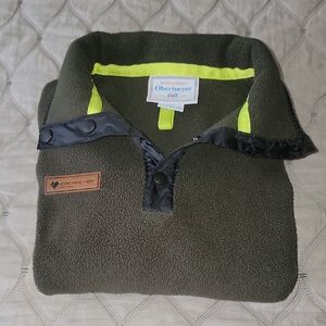 Obermeyer Olive Fleece Pullover with Button Collar